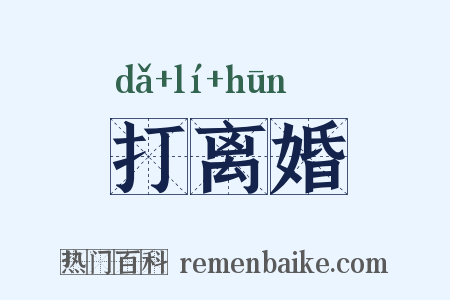 打离婚是什么意思的图片